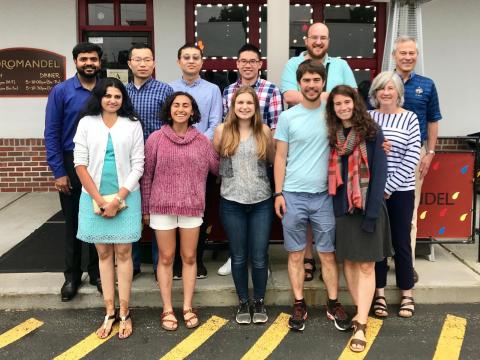 June 2018: Goodbye lunch for Shashi, Dimitar, and Liam